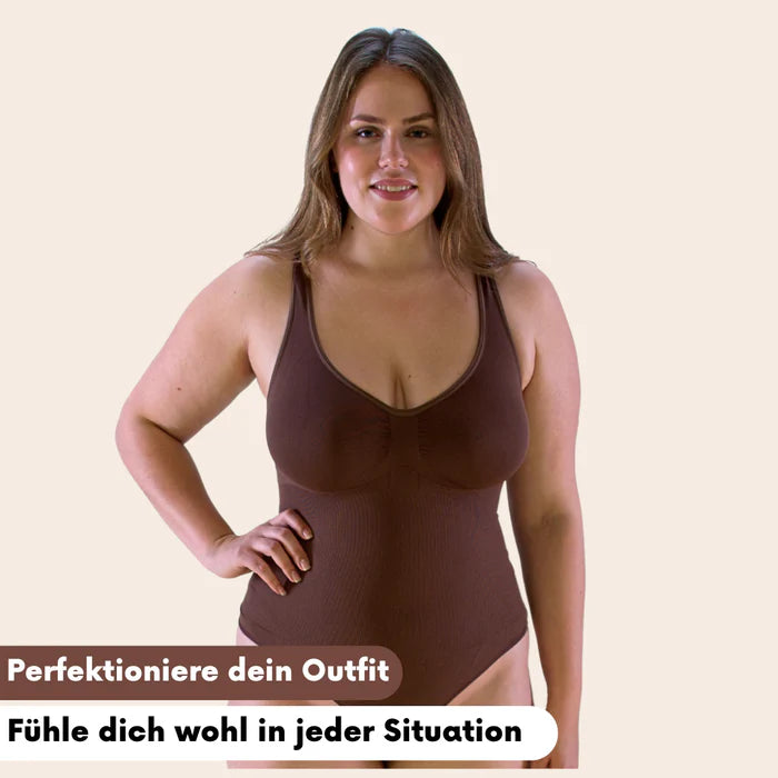 Breite Träger Bodysuit Tanga Sculpting Shapewear