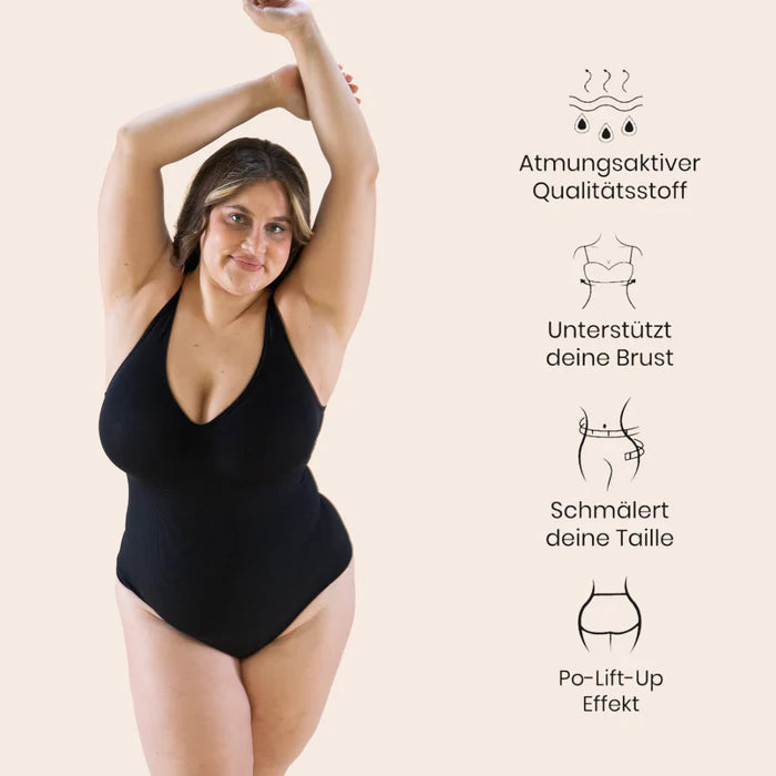 Breite Träger Bodysuit Tanga Sculpting Shapewear