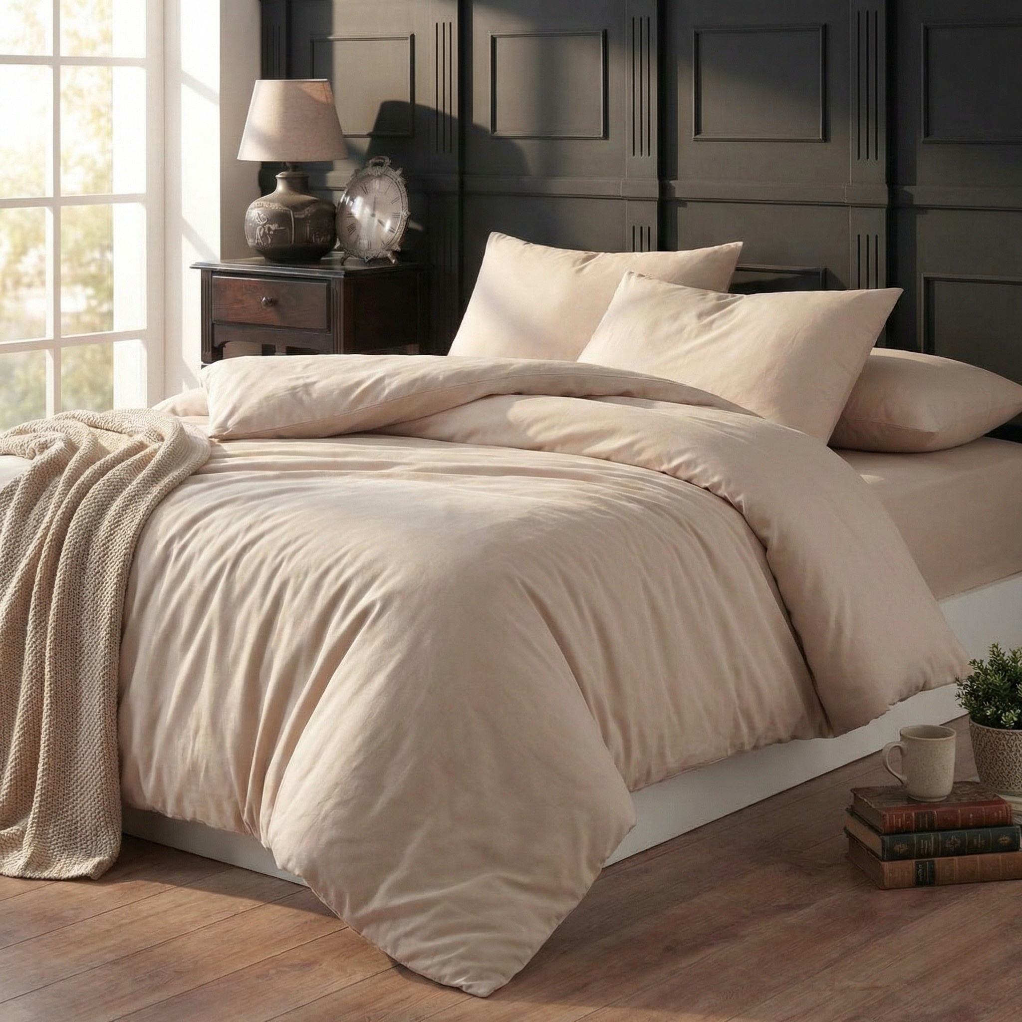 Premium Bettwäsche Set aus 100% Baumwolle Renforcé (Naturfaser) & Kissenbezug