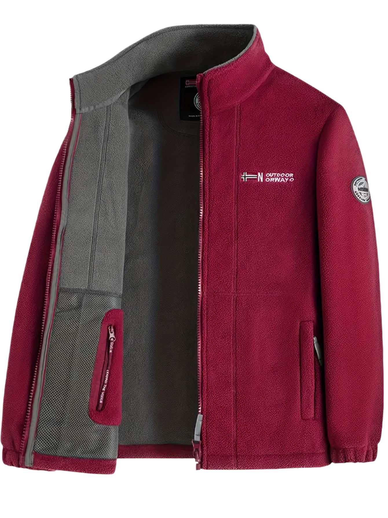 Nuana Friedrich | Herren Outdoor Warme Jacke mit Reißverschluss