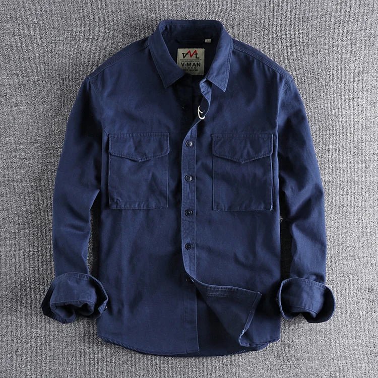 Albert | Herren Doppel Tasche Knopfleiste Freizeit Shirt