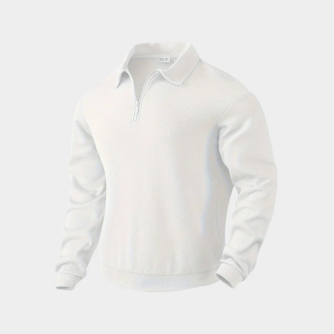 Alexander | Herren Pullover mit halbem Reißverschluss Freizeitshirt