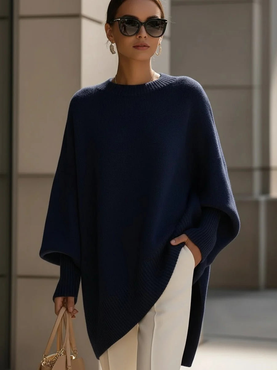 Charlotte | Damen Oversized Fledermausarm Strick Sweater