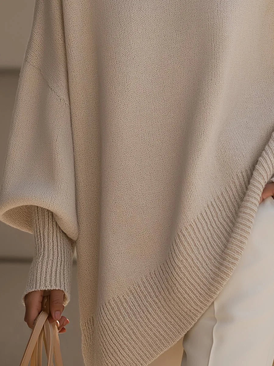 Charlotte | Damen Oversized Fledermausarm Strick Sweater