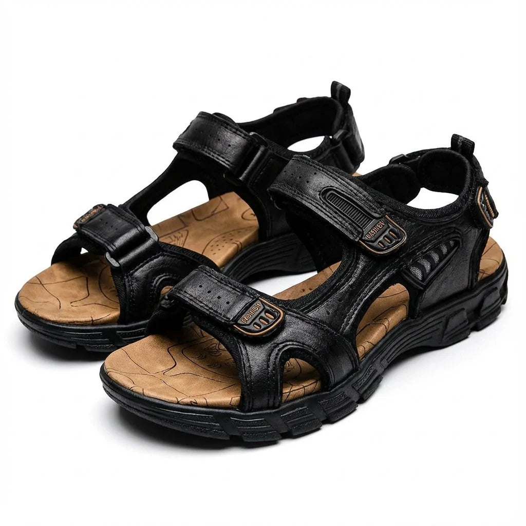 Charlotte | Unisex Outdoor-Trekkingsandalen mit Klettverschluss griffiger Laufsohle
