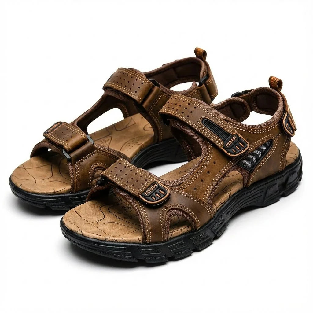 Charlotte | Unisex Outdoor-Trekkingsandalen mit Klettverschluss griffiger Laufsohle