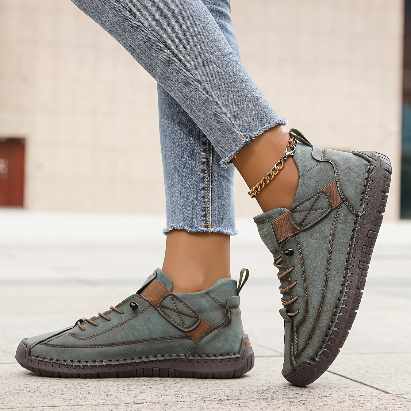 Elfriede | Damen Casual Schnür Ankle Boots