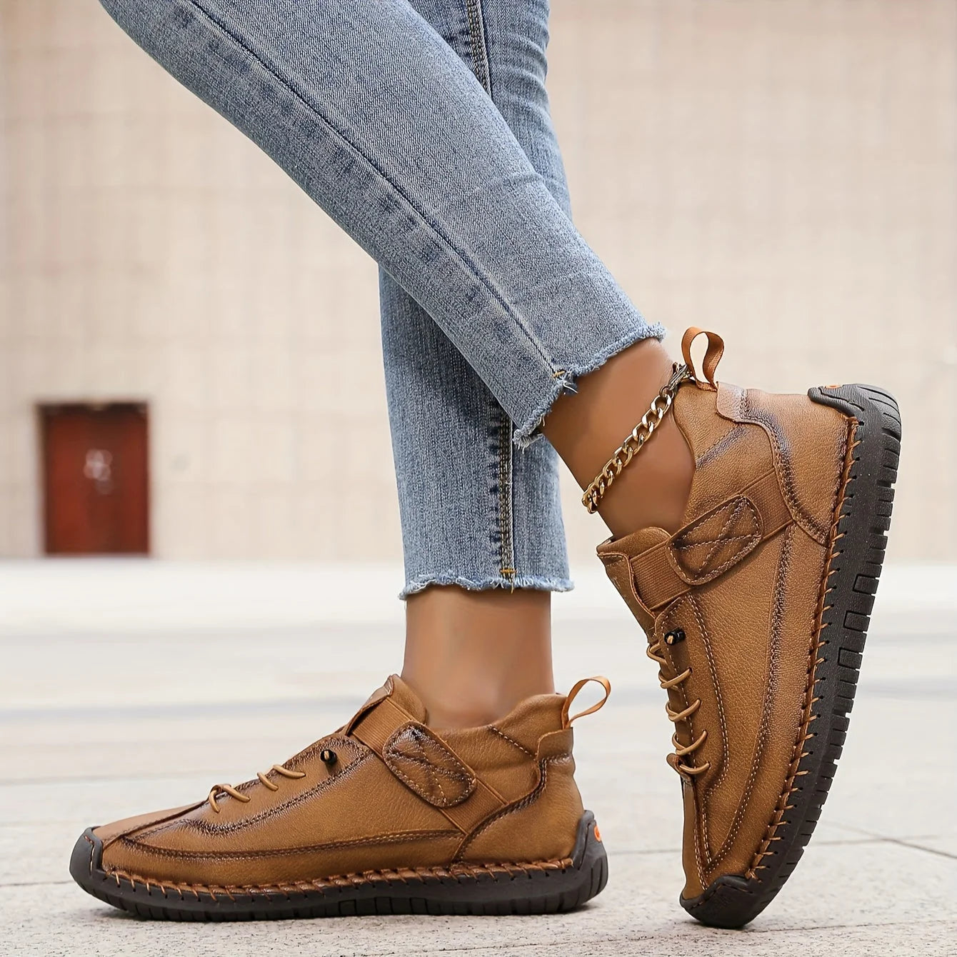Elfriede | Damen Casual Schnür Ankle Boots