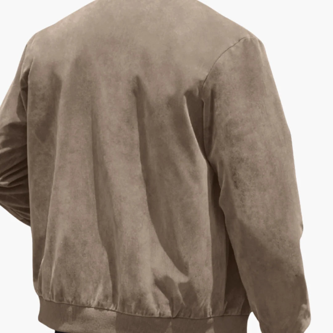 Elias | Herren Wildleder Bomber Lässige Zipper Übergangsjacke