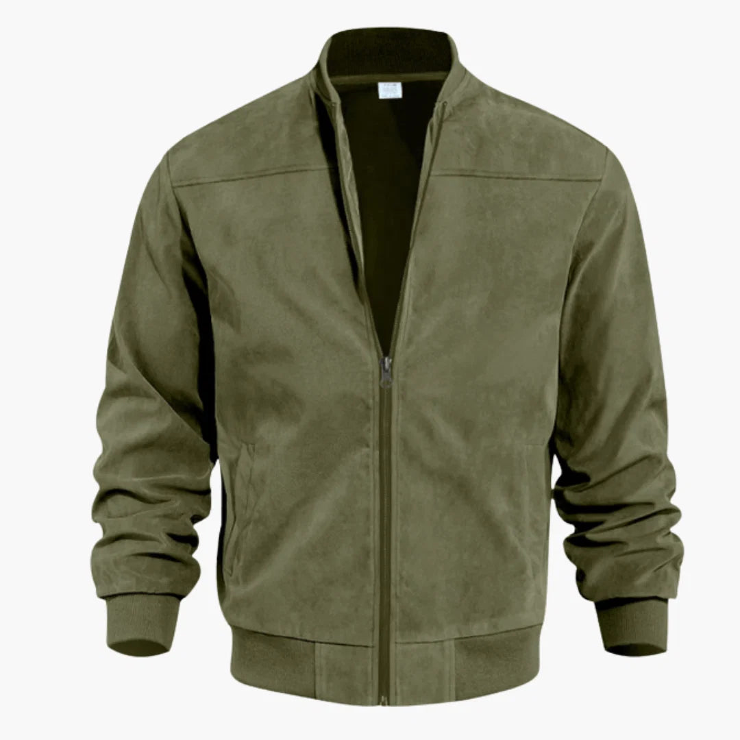 Elias | Herren Wildleder Bomber Lässige Zipper Übergangsjacke