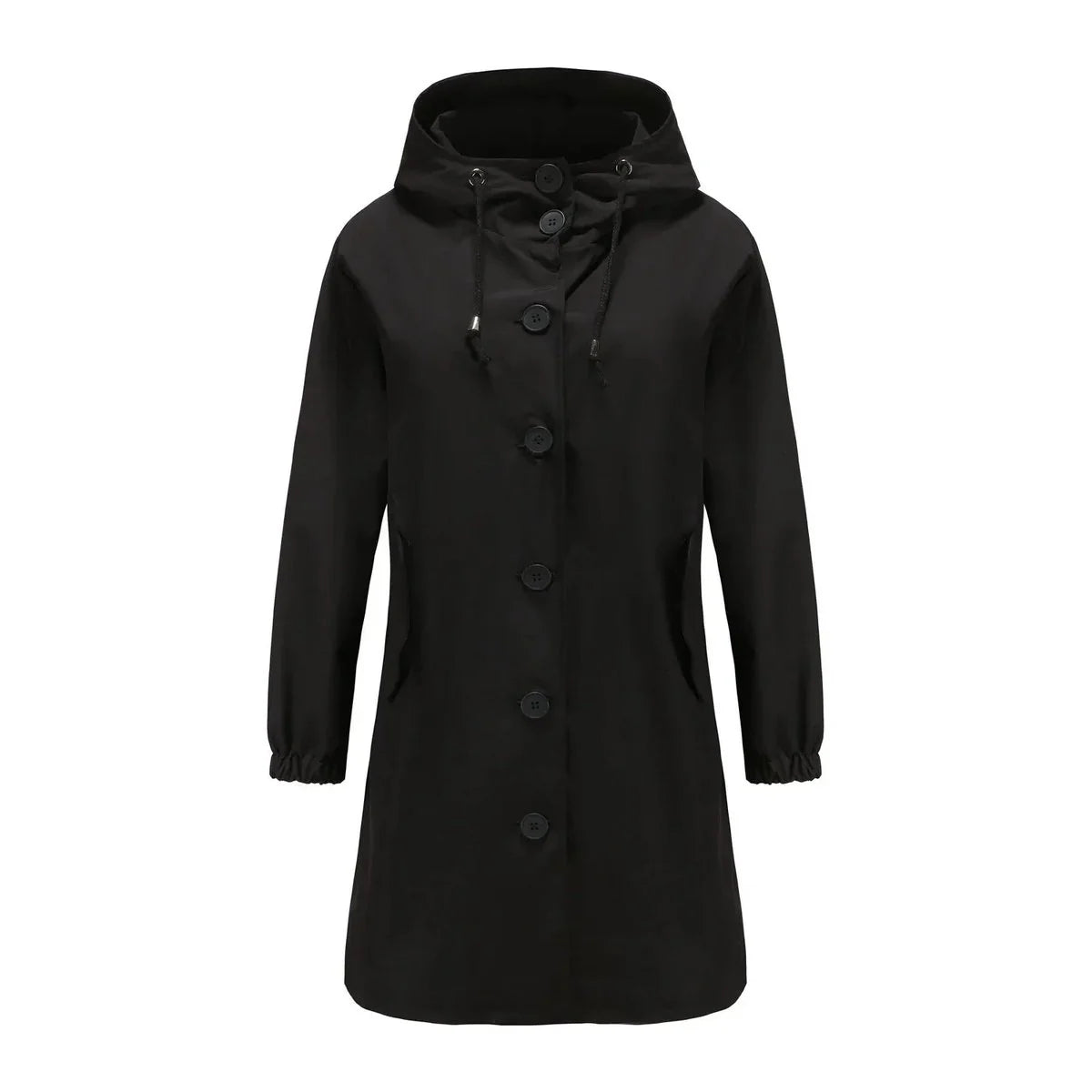 Emilia | Trenchcoat Damen Wasserabweisender Langer Mantel mit Kapuze