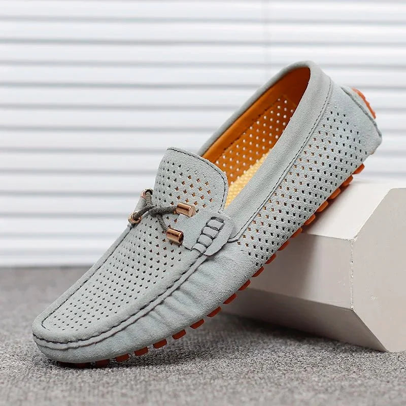 Florian | Herren Perforierte Wildleder Slip-On Loafer