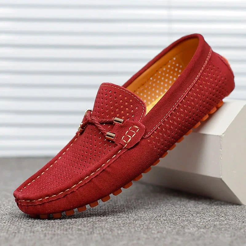 Florian | Herren Perforierte Wildleder Slip-On Loafer