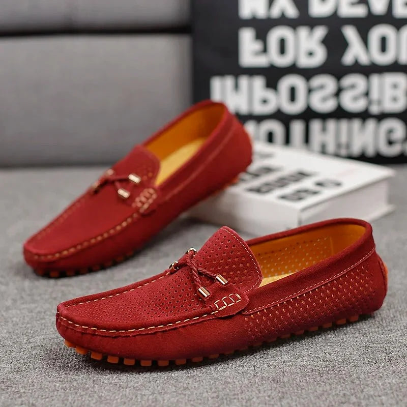 Florian | Herren Perforierte Wildleder Slip-On Loafer