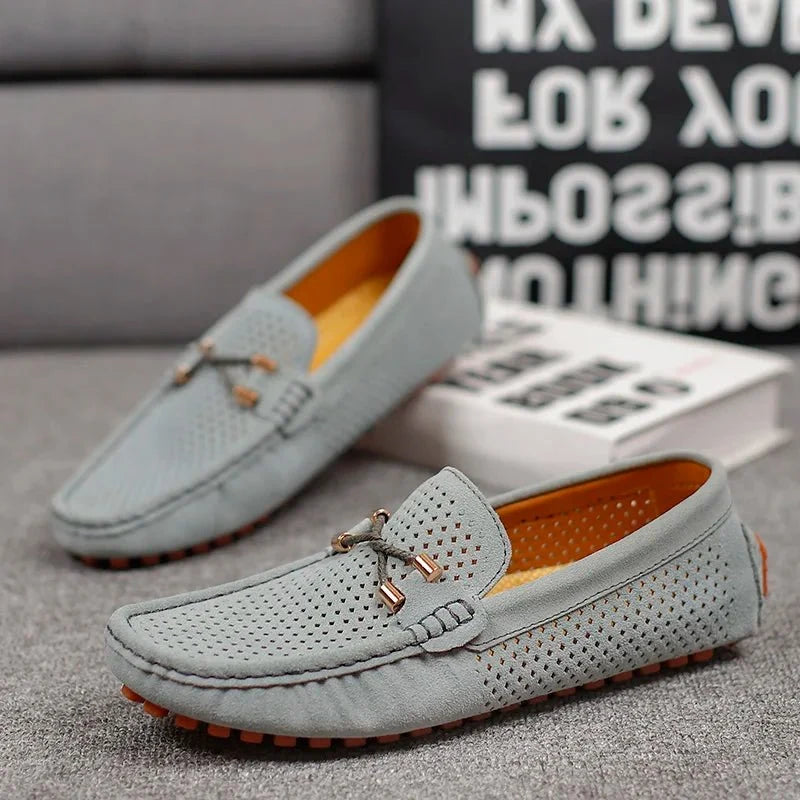 Florian | Herren Perforierte Wildleder Slip-On Loafer