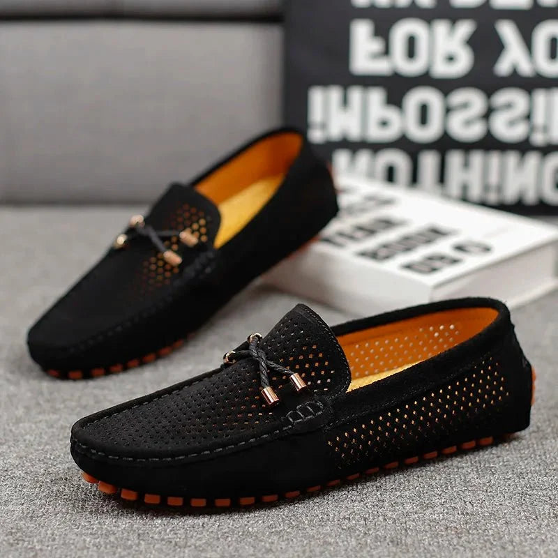 Florian | Herren Perforierte Wildleder Slip-On Loafer