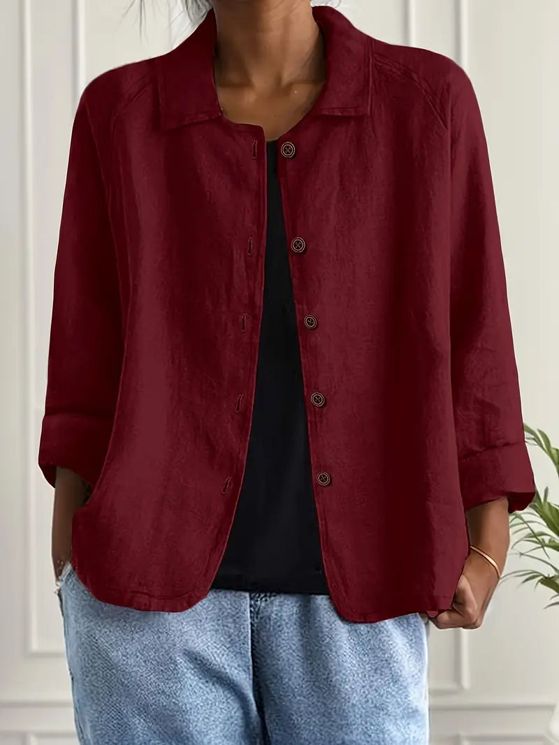 Hanna | Damen Casual Leichte Jacke Mit Knopfleiste