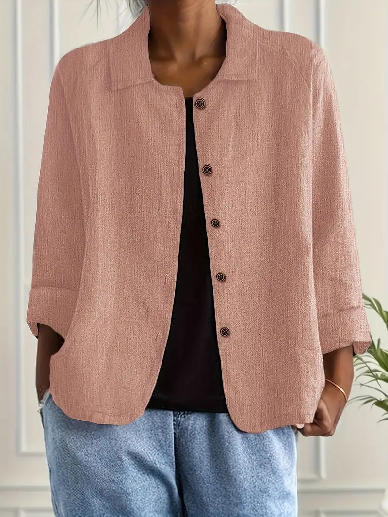 Hanna | Damen Casual Leichte Jacke Mit Knopfleiste