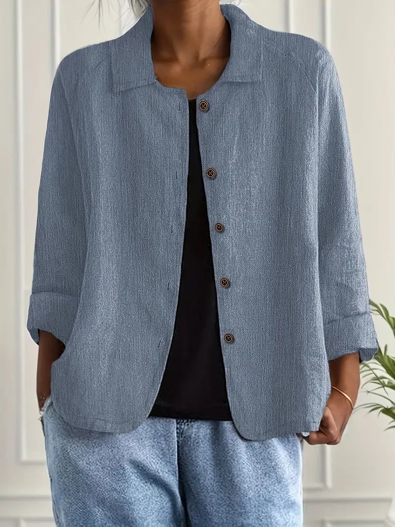 Hanna | Damen Casual Leichte Jacke Mit Knopfleiste