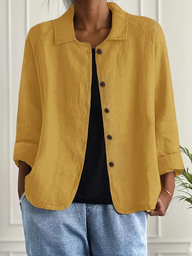 Hanna | Damen Casual Leichte Jacke Mit Knopfleiste