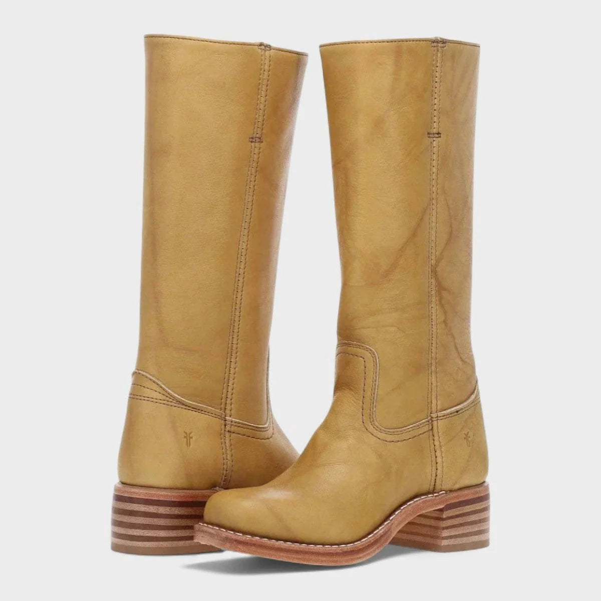 Mia | Damen Kniehohe Lederstiefel im klassischen Western-Stil