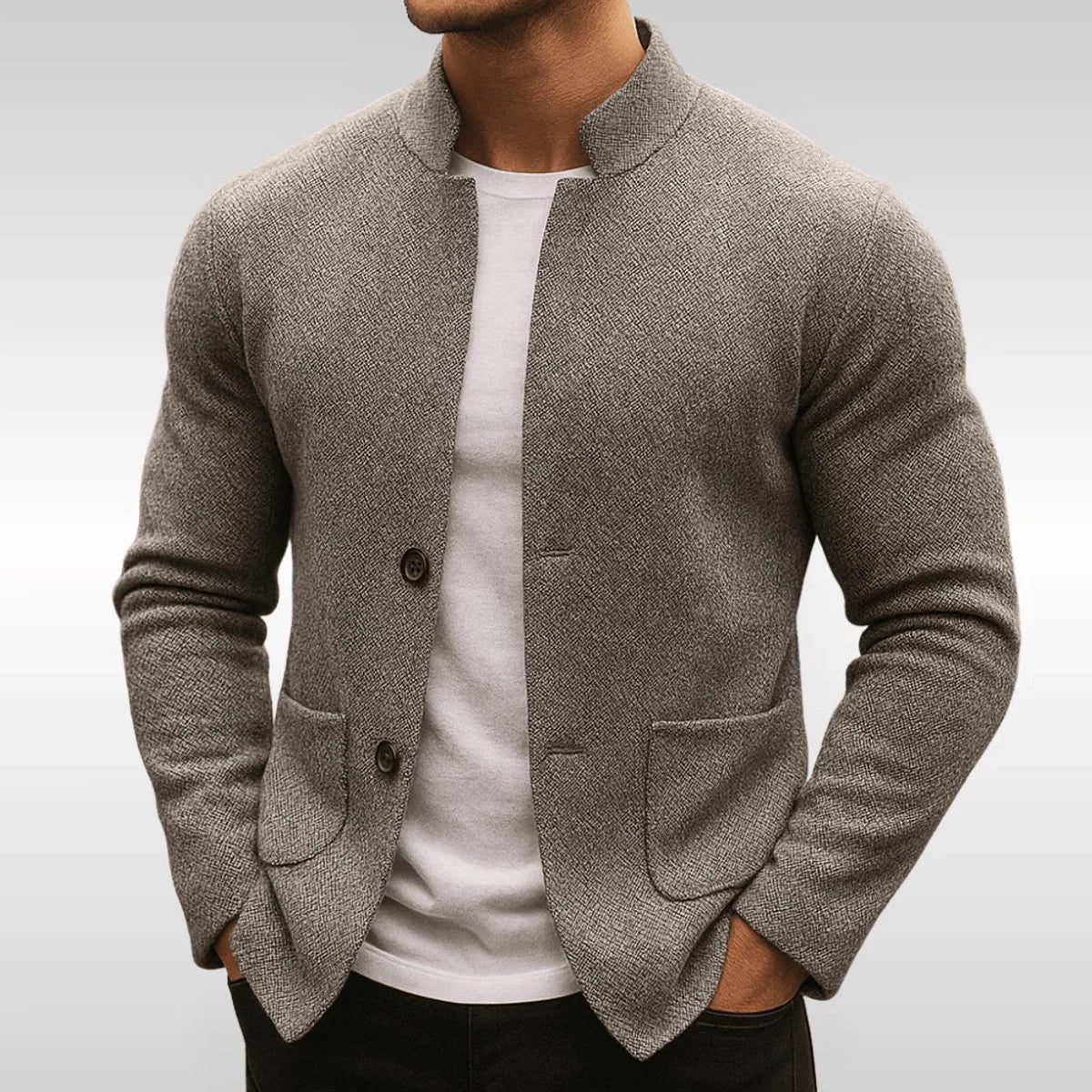 Moritz | Herren Stehkragen Gesteppte Jacke mit Zweiknopfverschluss