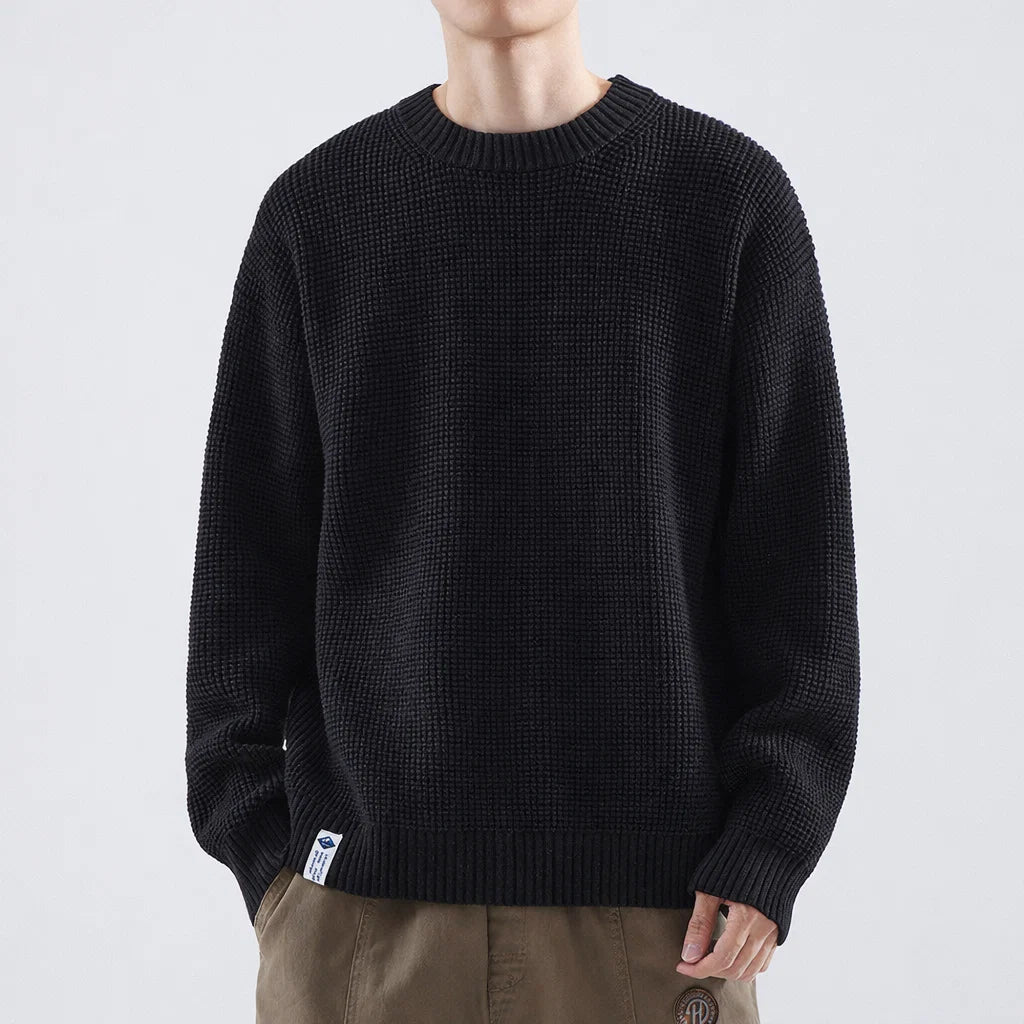 Nuana Adrian Herren Strukturierter Rundhals Pullover
