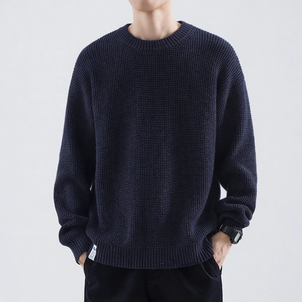 Nuana Adrian Herren Strukturierter Rundhals Pullover