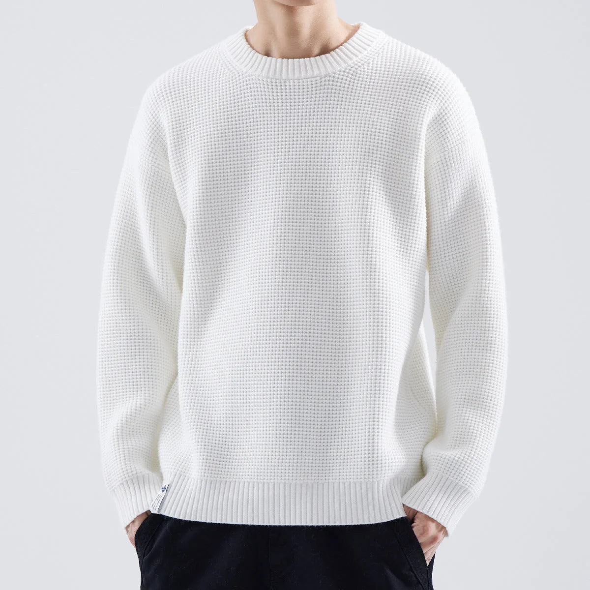 Nuana Adrian Herren Strukturierter Rundhals Pullover