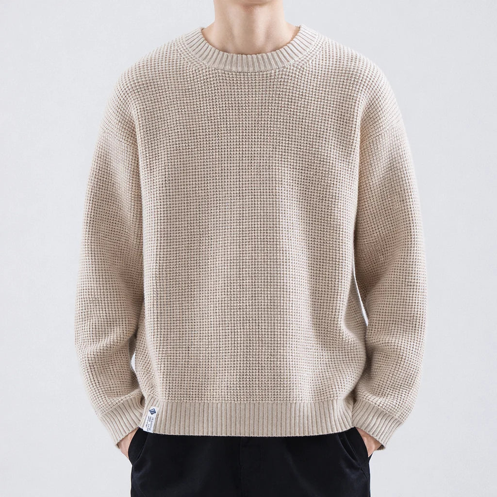 Nuana Adrian Herren Strukturierter Rundhals Pullover