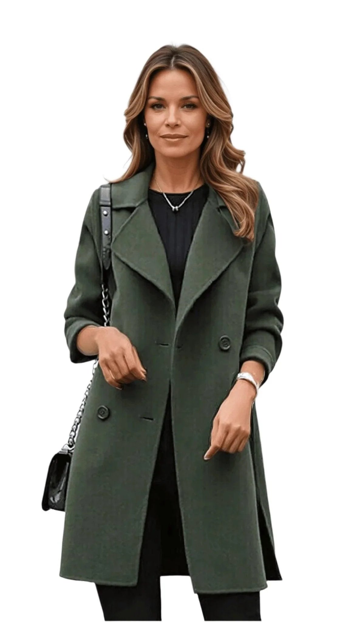 Nuana | Damen Chic Klassischer Revers Wintermantel