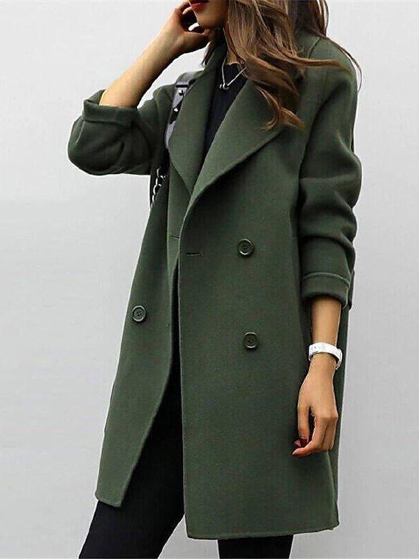 Nuana | Damen Chic Klassischer Revers Wintermantel