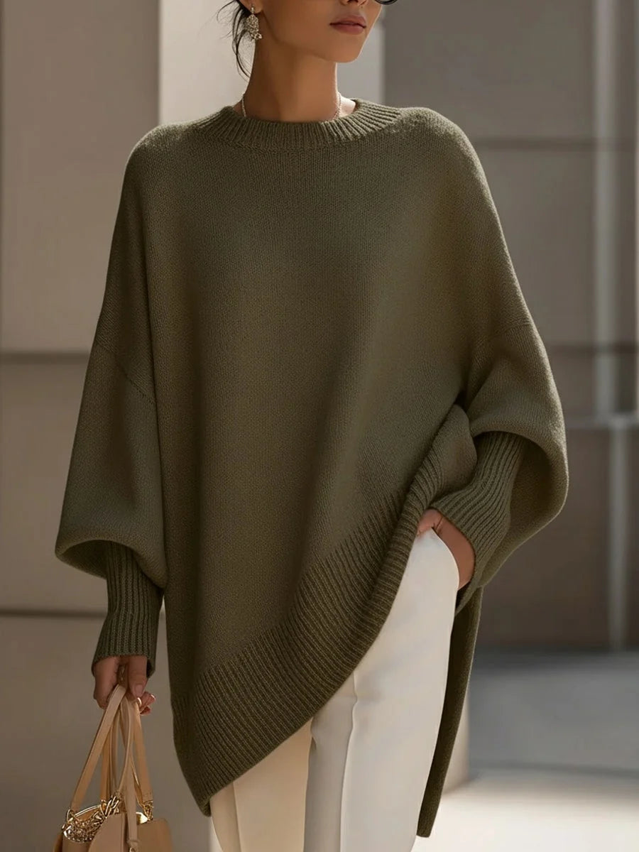 Nuana Damen Eleganter Oversized Pullover