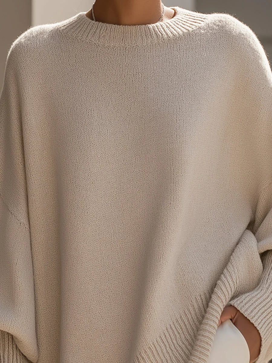 Nuana Damen Eleganter Oversized Pullover