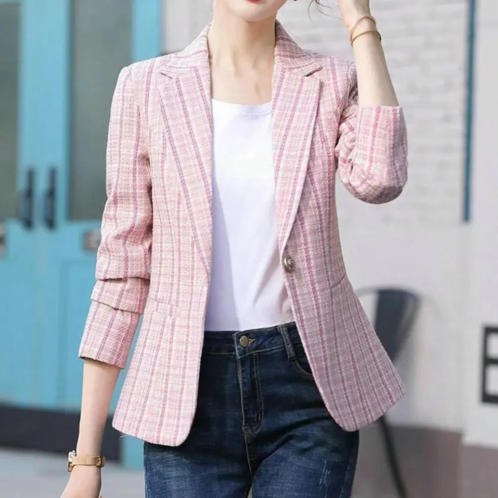 Nuana | Damen Freizeit Blazer mit Ein-Knopf-Design fürs Büro