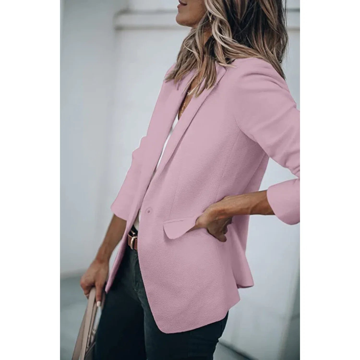 Nuana | Damen Freizeit-Büroblazer mit offenem Schnitt