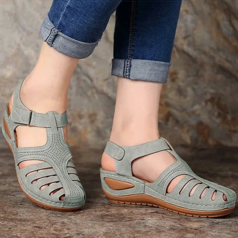 Nuana | Damen Frühlings Cutout Walking Sandalen