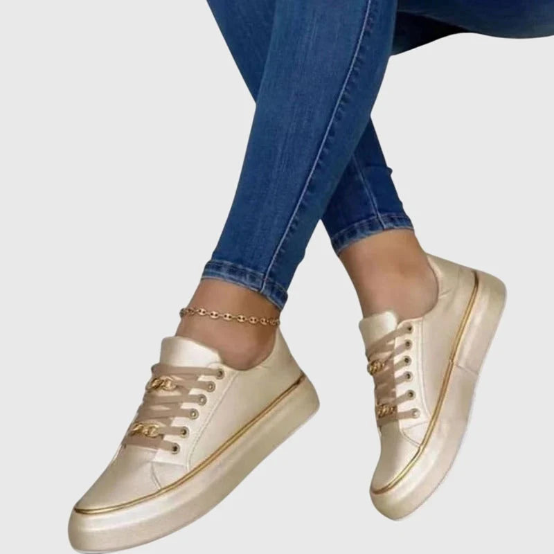 Nuana | Damen Frühlings Lässige Samt Schnürsneaker