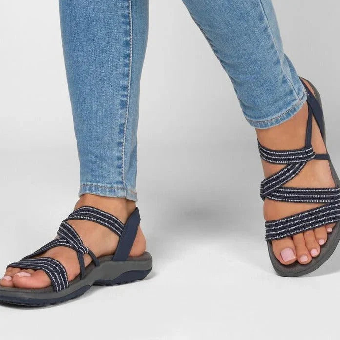Nuana | Damen Frühlings Riemchen Outdoor Komfort Sandalen
