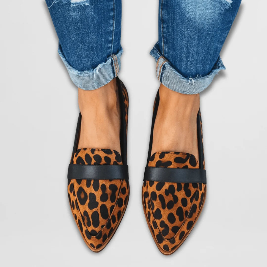 Nuana | Damen Frühlings Spitz Zulaufende Wildleder Loafer