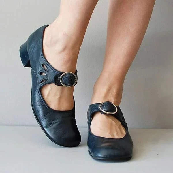 Nuana | Damen Frühlings Schuhe Mit Schnallenriemen