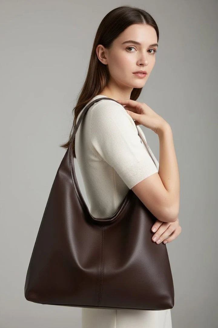 Nuana | Damen Klassische Tote Tasche mit Kunstleder Außenmaterial und Großer Innentasche