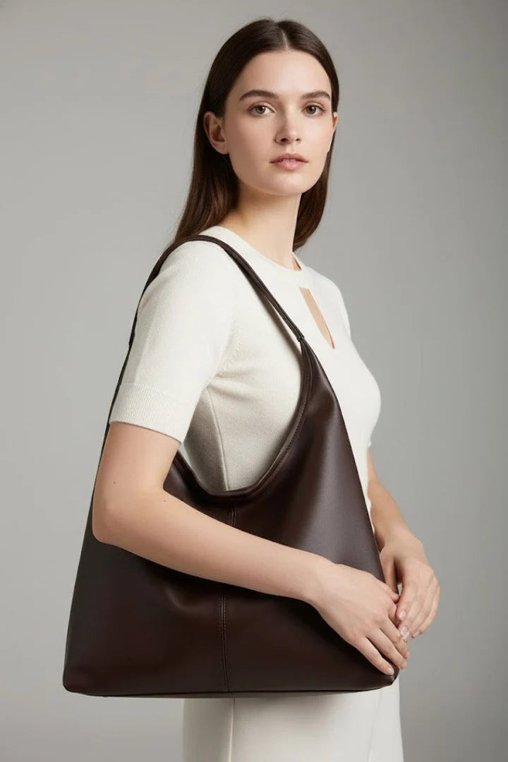 Nuana | Damen Klassische Tote Tasche mit Kunstleder Außenmaterial und Großer Innentasche