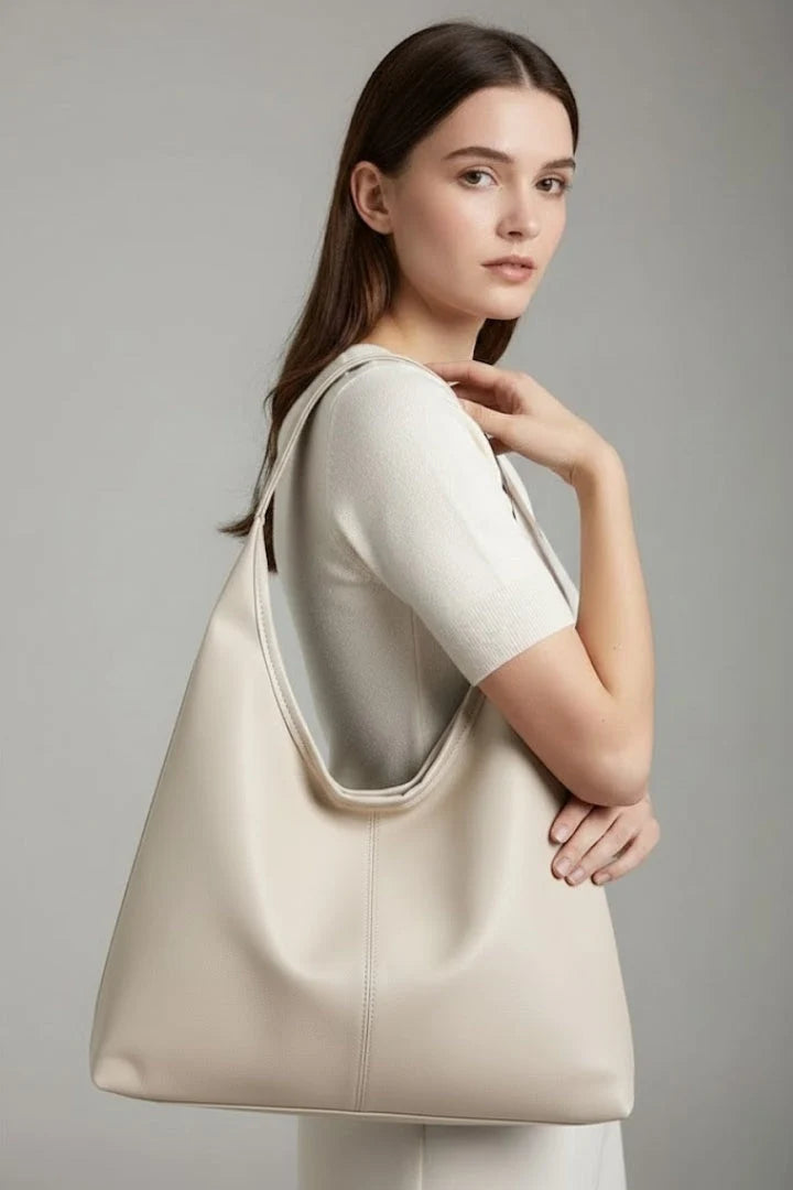 Nuana | Damen Klassische Tote Tasche mit Kunstleder Außenmaterial und Großer Innentasche