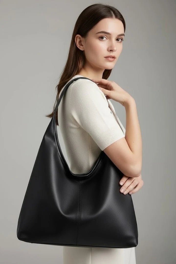 Nuana | Damen Klassische Tote Tasche mit Kunstleder Außenmaterial und Großer Innentasche