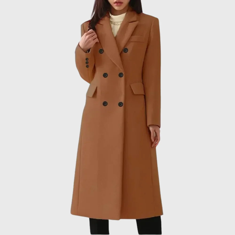 Nuana | Damen Klassischer Wollmantel