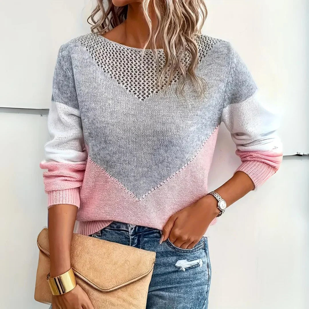 Nuana | Damen Lässig Locker Geschnittener Pullover