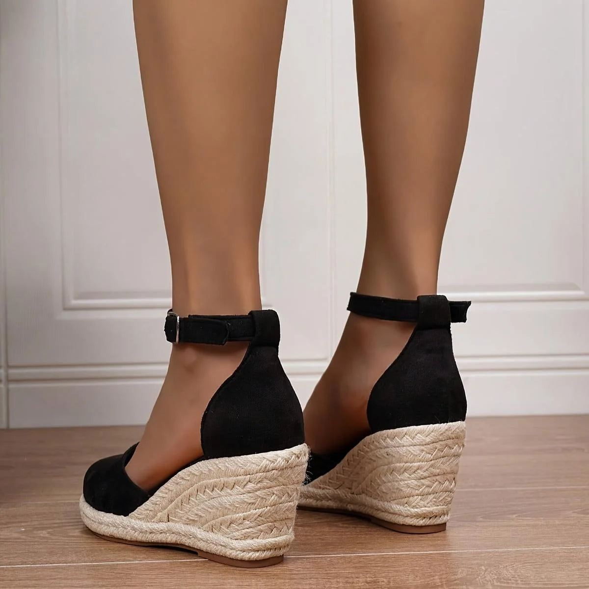 Nuana | Damen Lässige Keilsandalen mit Knöchelschnalle