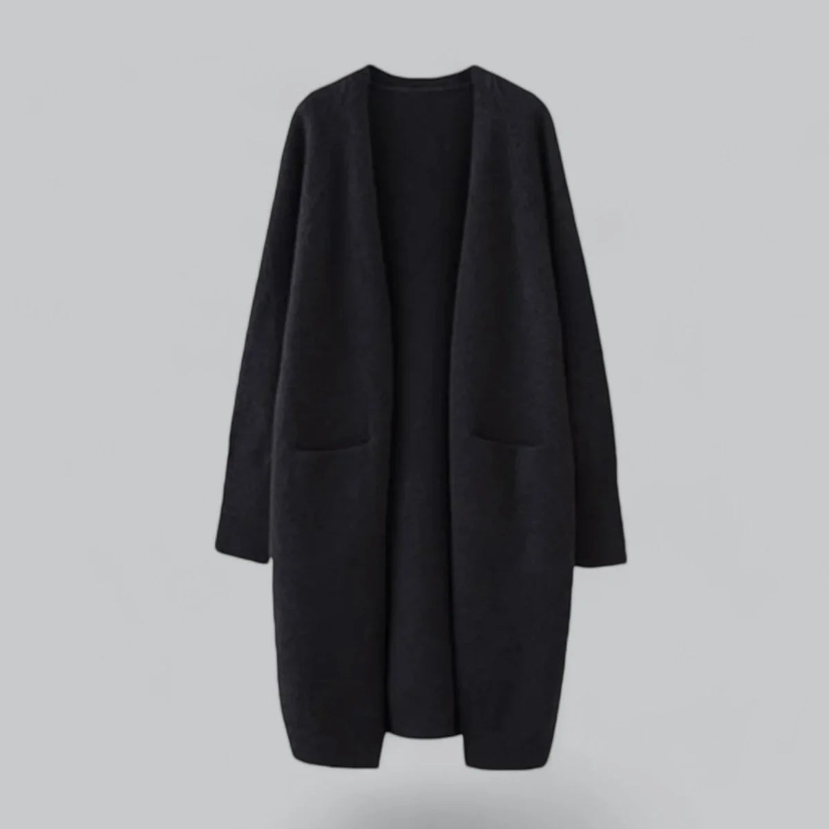 Nuana | Damen Langer Oversized Kaschmir Strick Cardigan