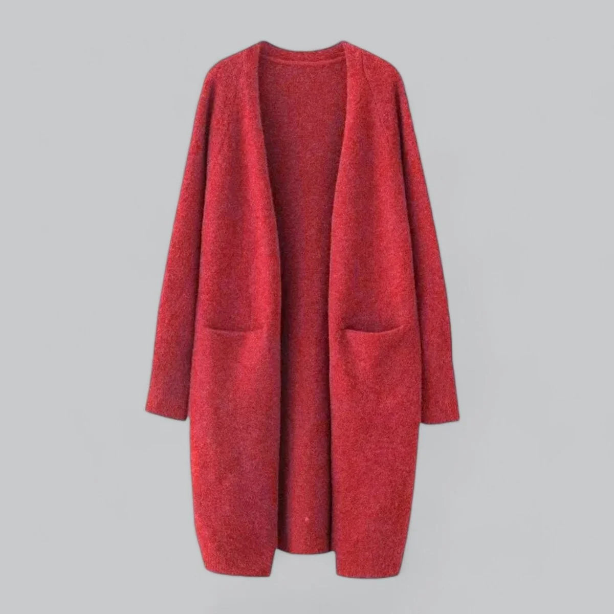 Nuana | Damen Langer Oversized Kaschmir Strick Cardigan